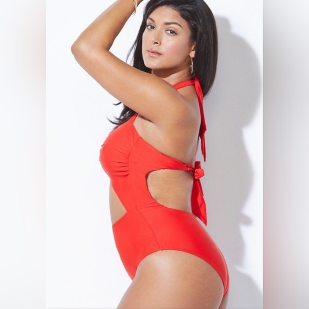 Rachael Roy red swimsuit‎ NEW Sz 14